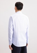 Slim Business Hemd Druck in Mittelblau |  Seidensticker Onlineshop