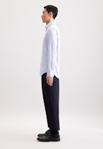 Slim Business Hemd Druck in Mittelblau |  Seidensticker Onlineshop