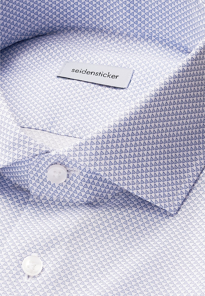 Slim Business shirt Print in Mittelblau | Seidensticker online shop