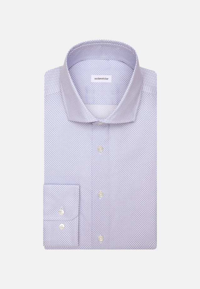 Slim Business Hemd Druck in Mittelblau |  Seidensticker Onlineshop