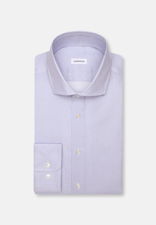 Slim Business shirt Print in Mittelblau |  Seidensticker Onlineshop