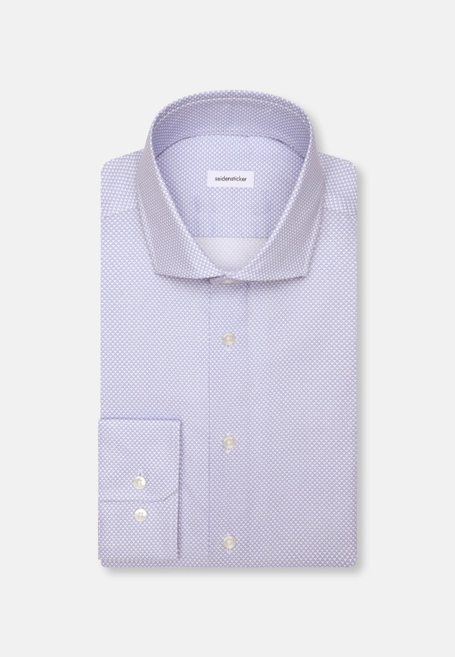 Slim Business shirt Print in Mittelblau | Seidensticker online shop