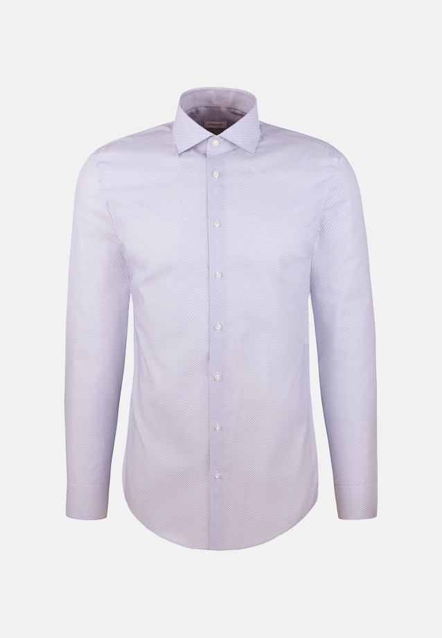 Slim Business Hemd Druck in Mittelblau |  Seidensticker Onlineshop