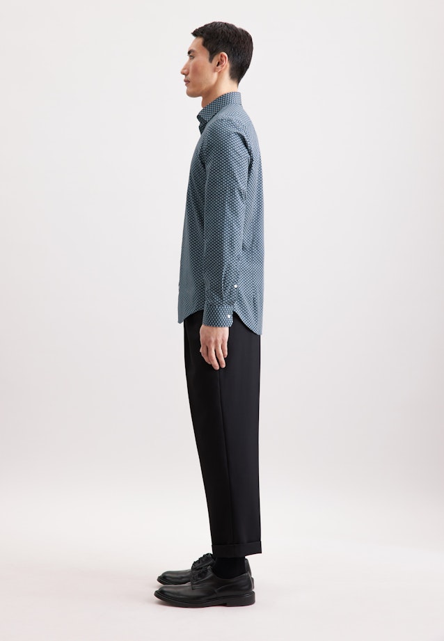 Slim Business shirt Print in Grün |  Seidensticker Onlineshop