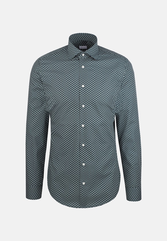 Slim Business shirt Print in Grün |  Seidensticker Onlineshop