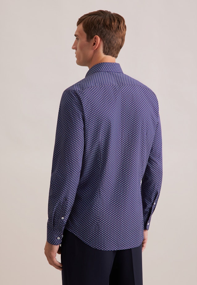 Slim Business Hemd Druck in Lila |  Seidensticker Onlineshop