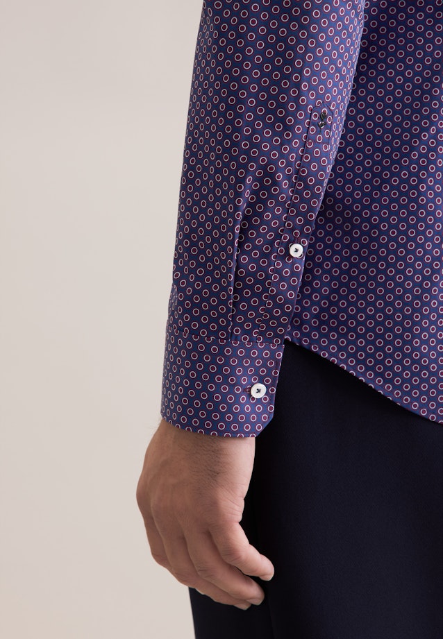 Slim Business shirt Print in Lila |  Seidensticker Onlineshop
