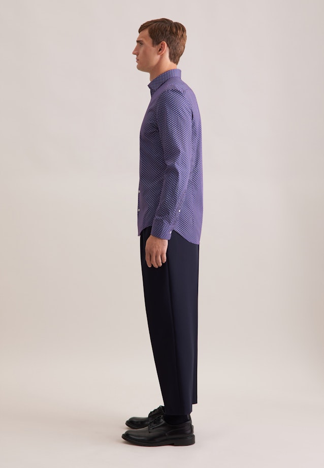 Slim Business shirt Print in Lila |  Seidensticker Onlineshop