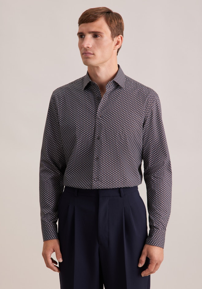 Slim Chemise d'affaires Imprimé dans Marron | Boutique en ligne Seidensticker