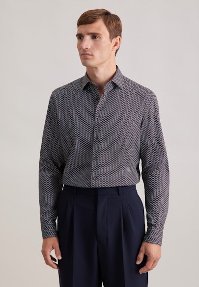Slim Business shirt Print in Braun |  Seidensticker Onlineshop