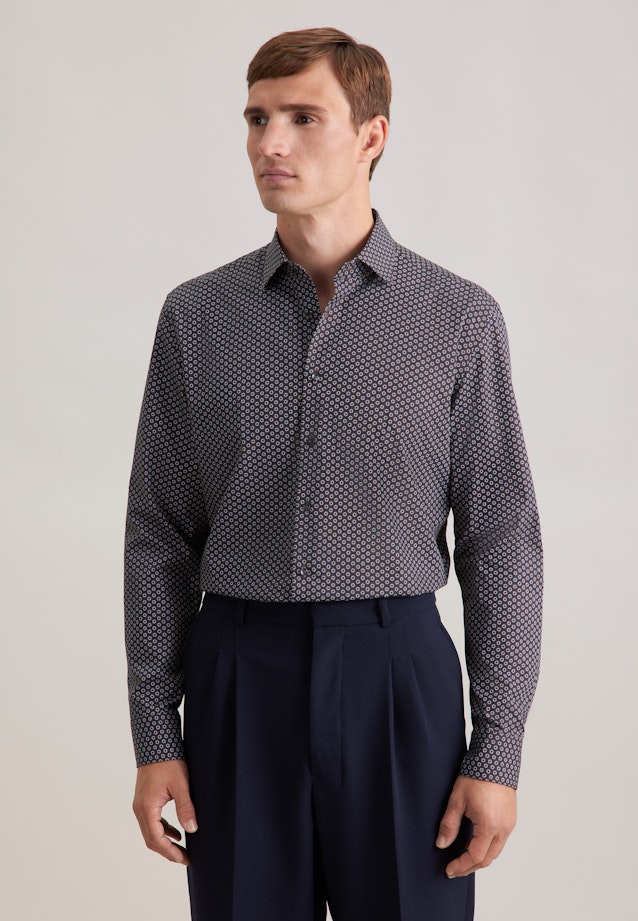 Slim Chemise d'affaires Imprimé in Marron |  Seidensticker Onlineshop