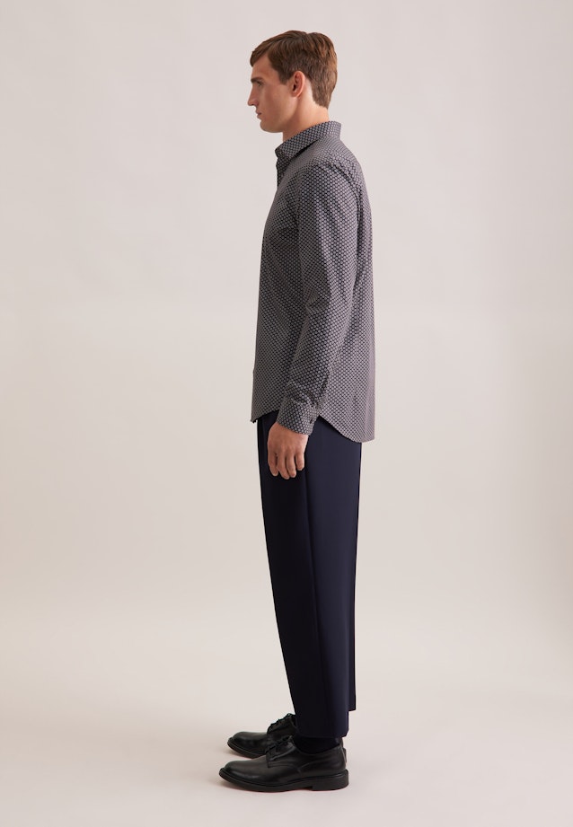 Slim Business Hemd Druck in Braun |  Seidensticker Onlineshop