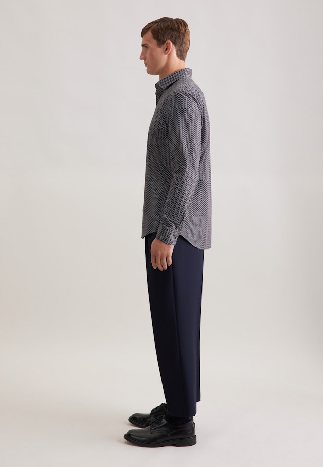 Slim Business Hemd Druck in Braun |  Seidensticker Onlineshop