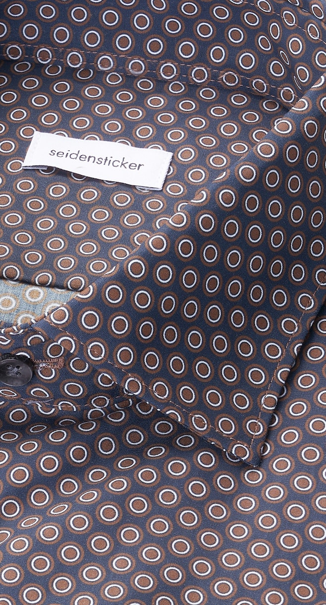 Slim Business shirt Print in Braun | Seidensticker online shop