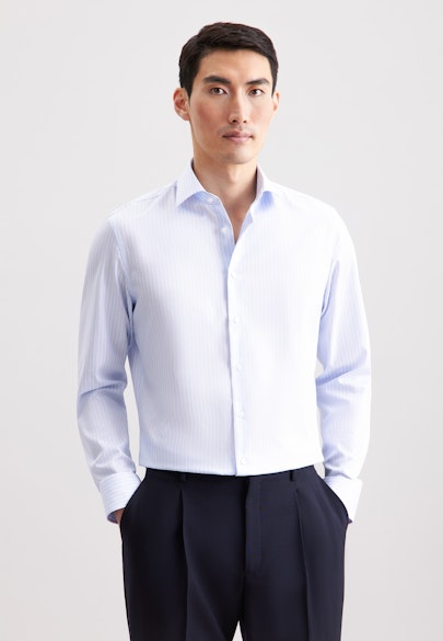Slim Business Hemd Gestreift in Hellblau |  Seidensticker Onlineshop