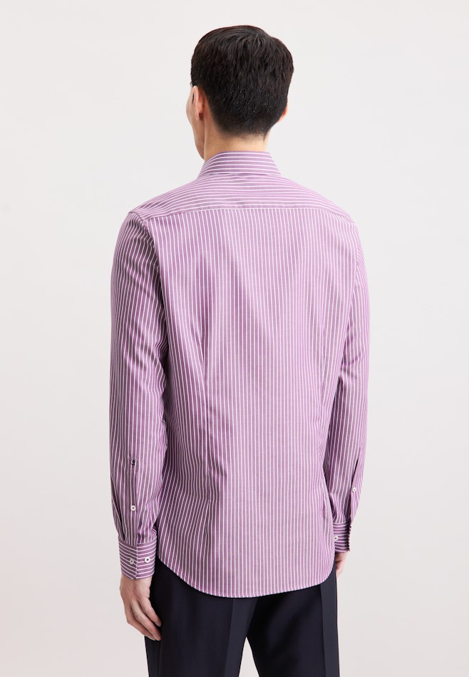Slim Business Hemd Gestreift in Lila | Seidensticker Onlineshop