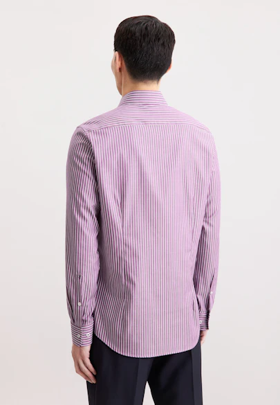 Slim Business Hemd Gestreift in Lila |  Seidensticker Onlineshop