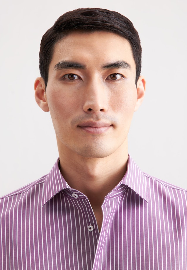 Slim Business Hemd Gestreift in Lila |  Seidensticker Onlineshop