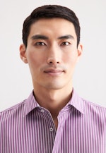 Slim Business Hemd Gestreift in Lila |  Seidensticker Onlineshop