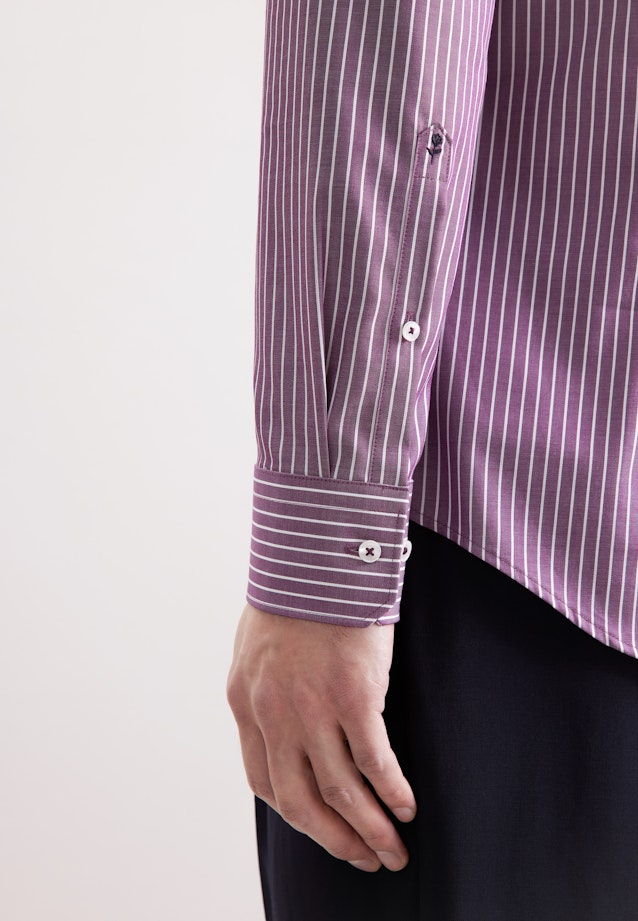 Slim Business Hemd Gestreift in Lila |  Seidensticker Onlineshop