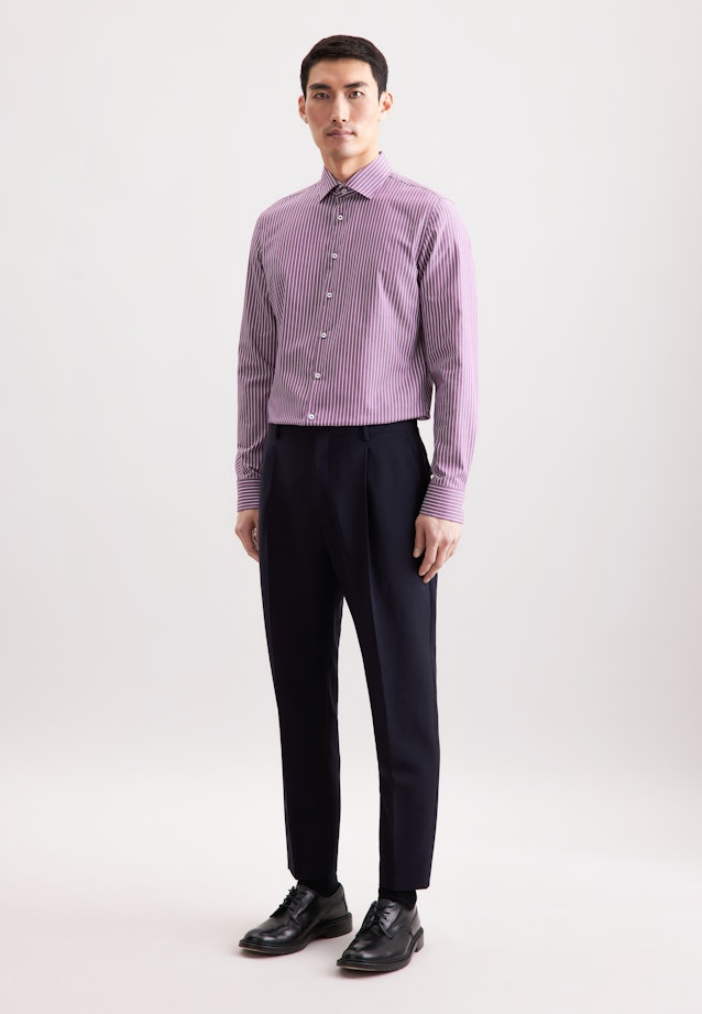 Slim Business Hemd Gestreift in Lila |  Seidensticker Onlineshop
