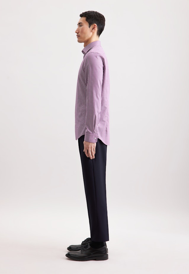 Slim Business Hemd Gestreift in Lila |  Seidensticker Onlineshop