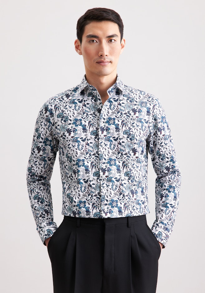 Slim Chemise d'affaires Floral dans Vert | Boutique en ligne Seidensticker