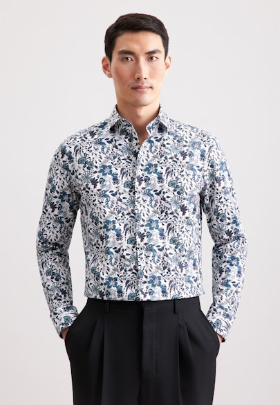 Slim Business shirt Floral in Grün |  Seidensticker Onlineshop