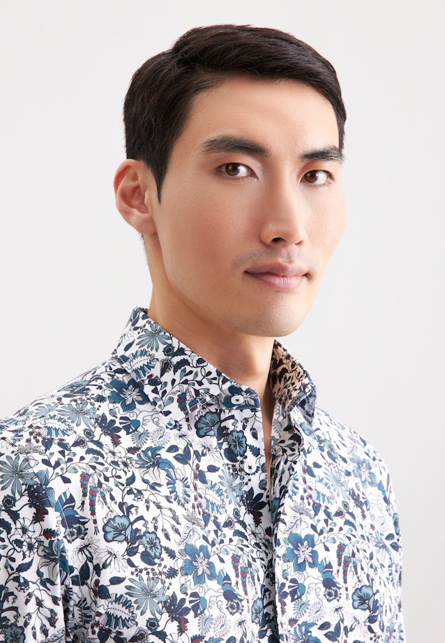 Slim Business shirt Floral in Grün |  Seidensticker Onlineshop