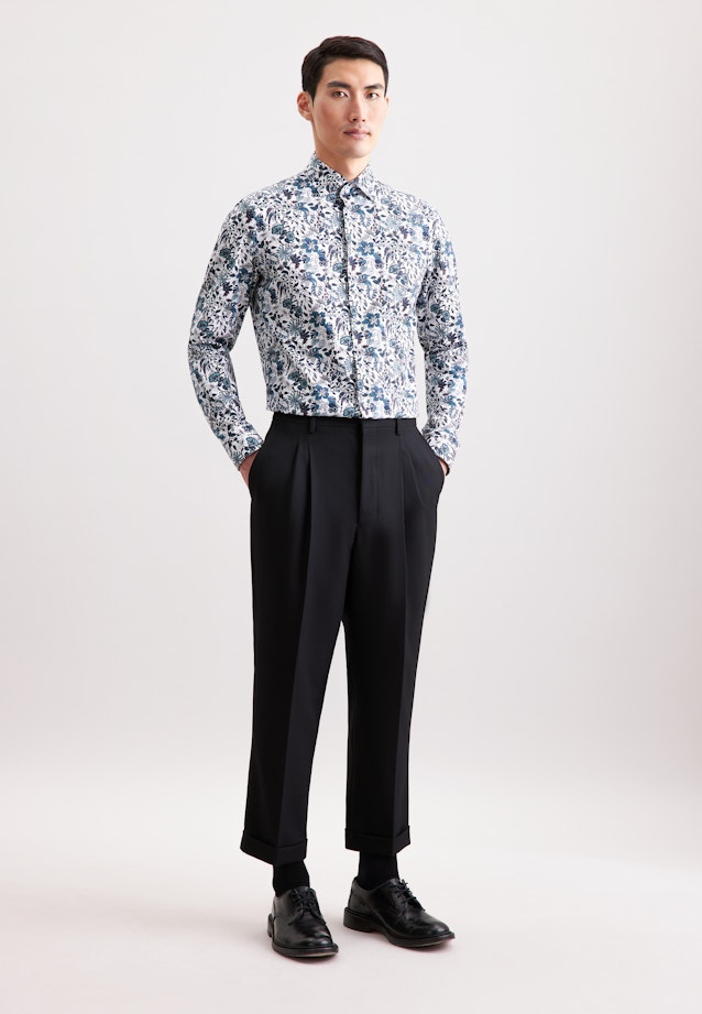 Slim Business shirt Floral in Grün |  Seidensticker Onlineshop
