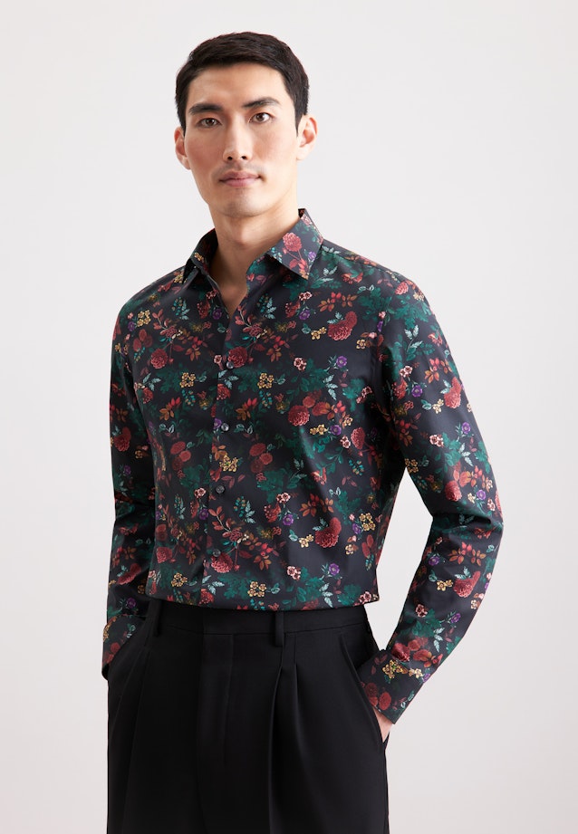 Slim Business shirt Floral in Grey |  Seidensticker Onlineshop