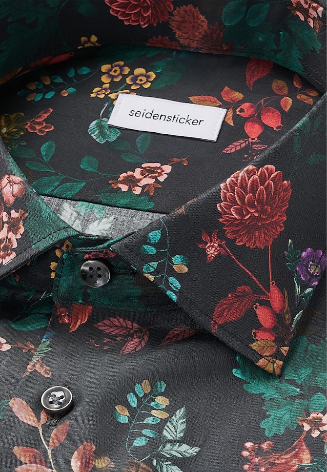 Slim Business Hemd Geblümt in Grau |  Seidensticker Onlineshop
