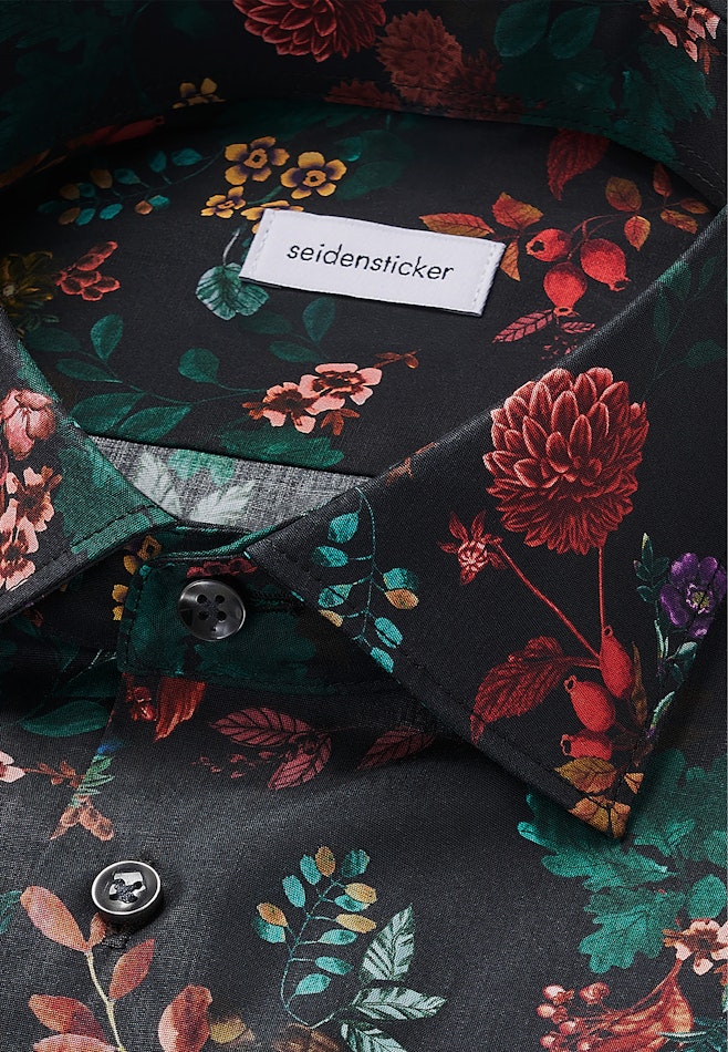 Slim Chemise d'affaires Floral dans Gris | Boutique en ligne Seidensticker