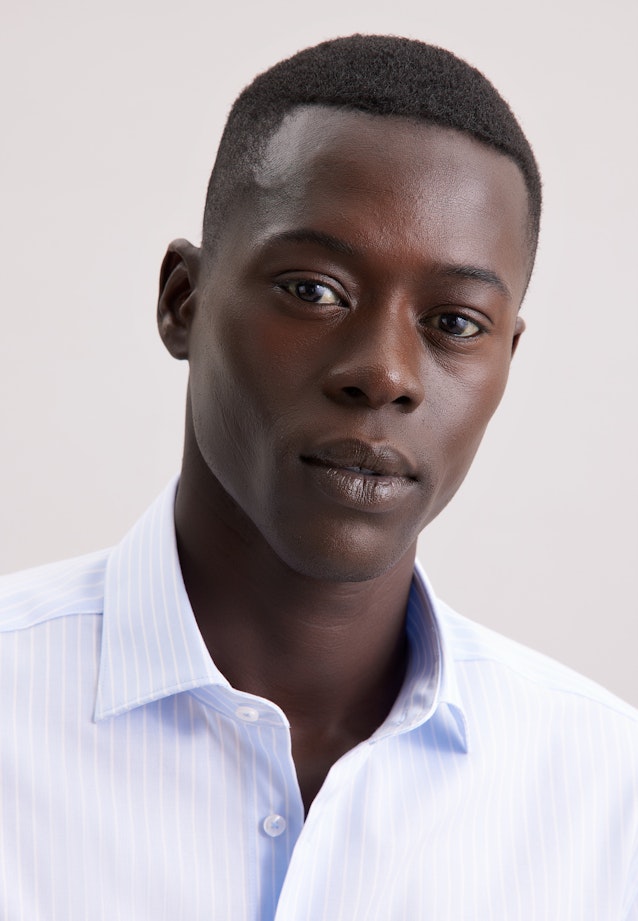 Regular Business shirt Stripes in Hellblau |  Seidensticker Onlineshop