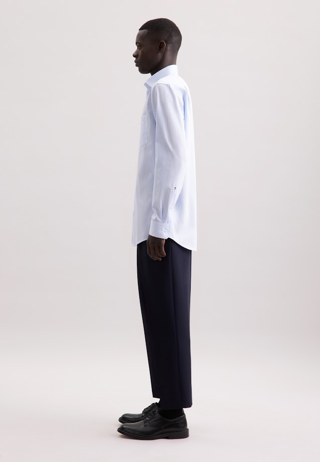 Regular Business shirt Stripes in Hellblau |  Seidensticker Onlineshop