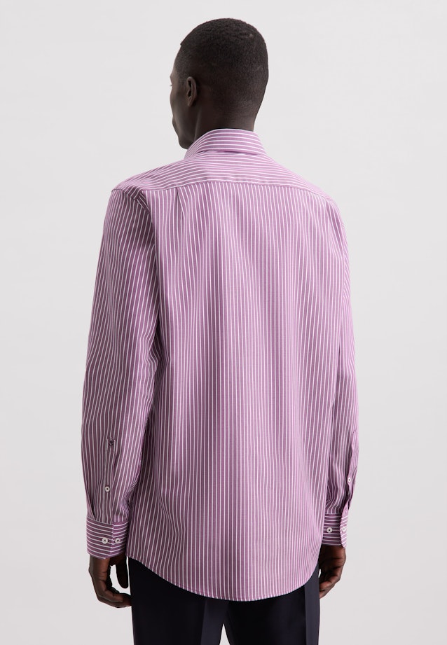 Regular Business Hemd Gestreift in Lila |  Seidensticker Onlineshop