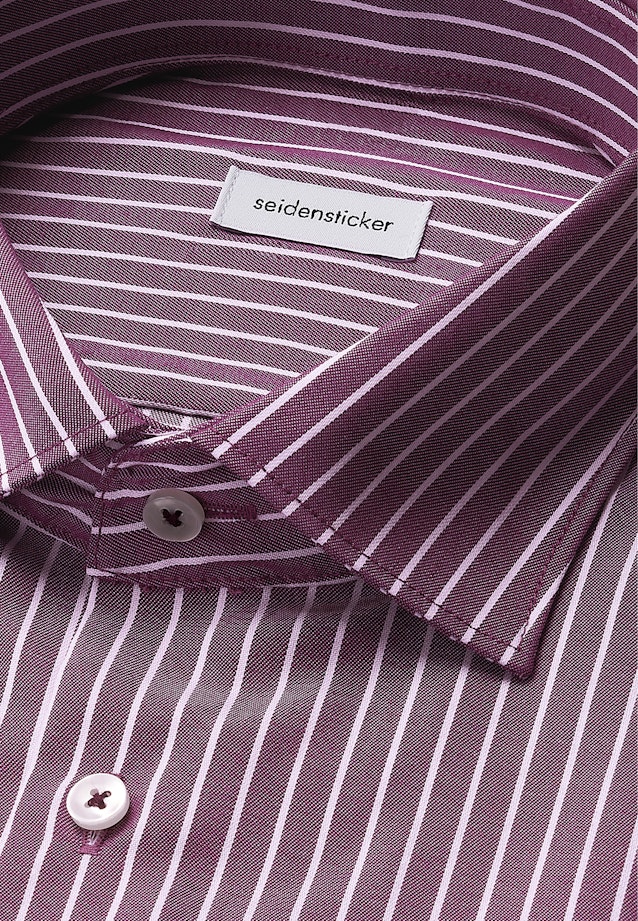 Regular Business Hemd Gestreift in Lila |  Seidensticker Onlineshop