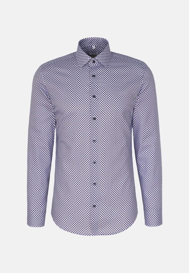 Shaped Business Hemd Druck in Cappuccino |  Seidensticker Onlineshop