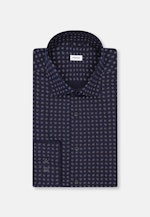 Regular Flanellhemd Druck in Dunkelblau |  Seidensticker Onlineshop