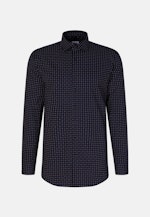 Regular Flanellhemd Druck in Dunkelblau |  Seidensticker Onlineshop