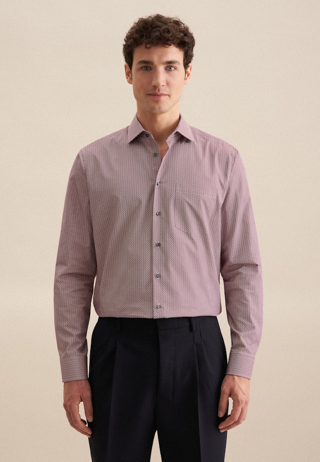 Regular Business Hemd Druck in Orange |  Seidensticker Onlineshop