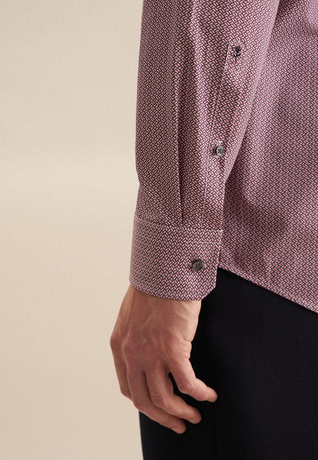 Regular Business Hemd Druck in Orange |  Seidensticker Onlineshop