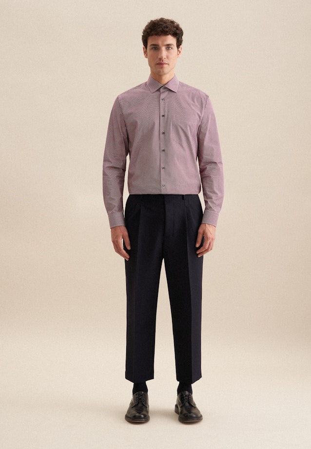 Regular Business Hemd Druck in Orange |  Seidensticker Onlineshop