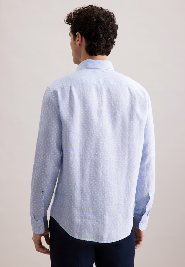 Regular Business shirt Print in Light Blue |  Seidensticker Onlineshop