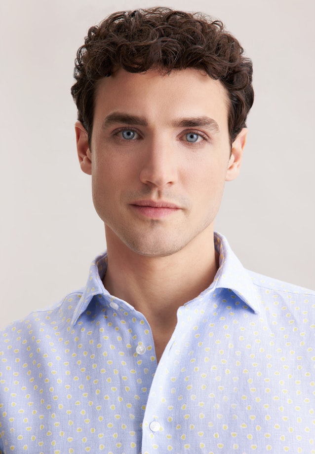 Regular Business shirt Print in Light Blue |  Seidensticker Onlineshop