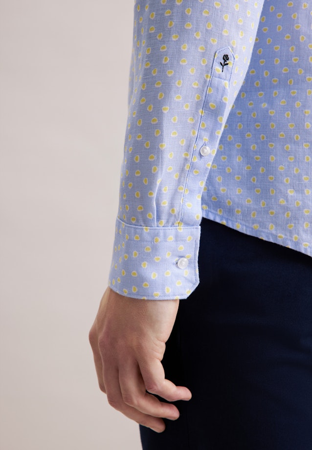 Regular Business shirt Print in Light Blue |  Seidensticker Onlineshop