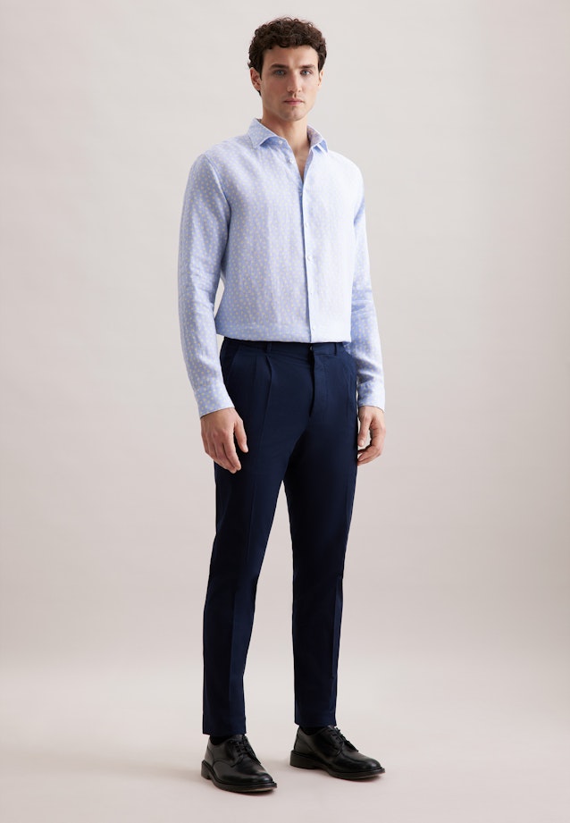 Regular Business shirt Print in Light Blue |  Seidensticker Onlineshop