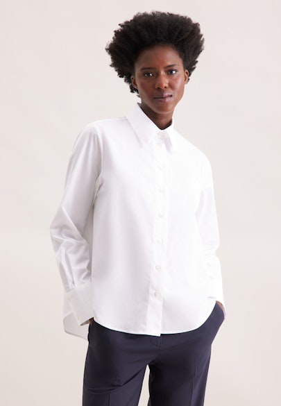 Hemdbluse in A- Linie in Blanc |  Seidensticker Onlineshop