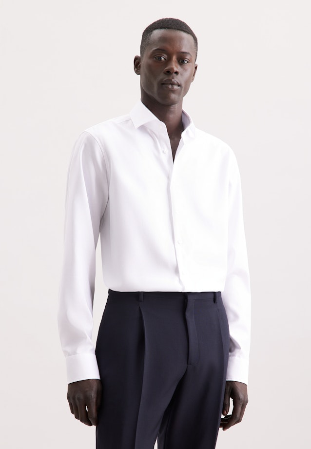 Regular Business shirt Uni in Weiß |  Seidensticker Onlineshop