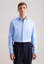 Regular Business shirt Uni in Mittelblau |  Seidensticker Onlineshop